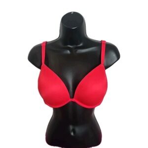 Victoria's Secret PINK Wear Everywhere Push Up Red Bra 34DD Wired‎
